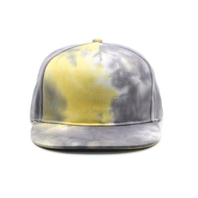 China Wholesale 6 COMMON Panel Flat Brim Sports Hat Custom Design Various Color Tie Dye Snapback Hats for sale