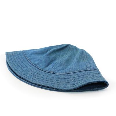 China Daily Use Wholesale Factory Price Bucket Caps OEM Service Vintage Washed Denim Bucket Hats for sale