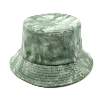 China Daily Use Custom Design Vintage Tie Dye Bucket Caps Plain Dyed Bucket Hat for sale