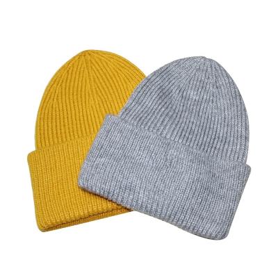 China OEM Service Factory Price Beanie Solid Color Plain Faux Mohair COMMON Knitting Winter Knitted Beanie Hats Wholesale for sale