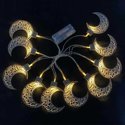 China Led Garden Ramadan Leaf Shape Light String Light Middle East Holiday Ramadan Eid Decoration Model New Home Customized for sale