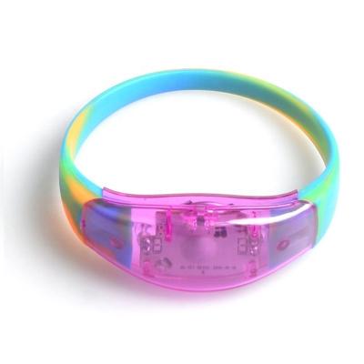 China Sound Trigger Wristband / Motion Sensor Led Adjustable Glowing Bracelet Motion Voice Control Wrist Band Wristband For Running Disco Party Light Night Concert for sale