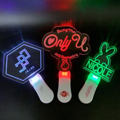 China Singer concert 15colors high quality acrylic changing acrylic led stick custom shape flashing led stick for party for sale