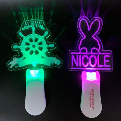 China ABS+PVC Customized Shape Japaness Acrylic 3D OEM LOGO Led Light Stick For Party Festival for sale