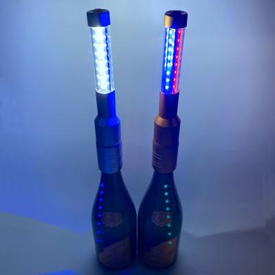 China Aluminum Alloy Aluminum Alloy Wine Bottle Topper Sparklers Champagne Stick Rechargeable Electronic Led Strobe Stick For Night Club KTVBar Party for sale