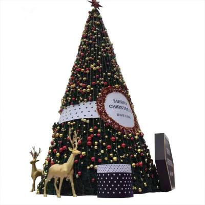 China Mall Metal PVC Large Artificial Xmas Tree Luxury 8m Luxury Christmas Tree With LED Lighted For Outdoor Commercial Square Decoration for sale