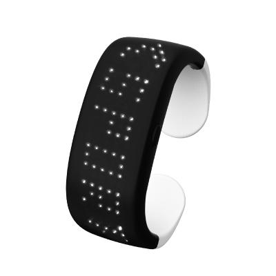 China Festival Programmable Controlled Diy Decoration Led Glowing Scrolling Digital Signage Magic Pattern Message Bracelet APP Connected For Suite Night for sale