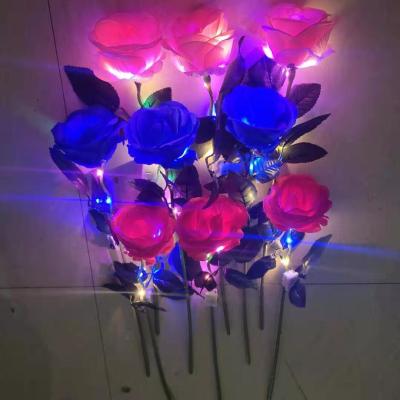 China Fabric LED ROSE Flower String Fairy Lights Romantic Present for Idyllic Party Home Decorative for sale