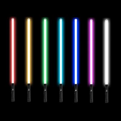 China Double Saber Infinite Changing Color Bladed Extension FX Discoloration Lightsaber+connectors with Metal Handle Sound Effect for Cosplay Duel Fight Game for sale