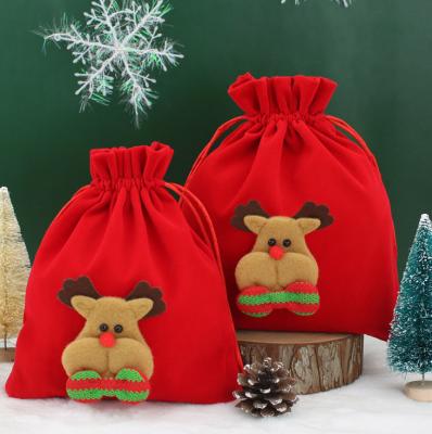 China Hot Sales Gift Wrapping Christmas Gift Candy Christmas Eve Apple Pile Bag for sale