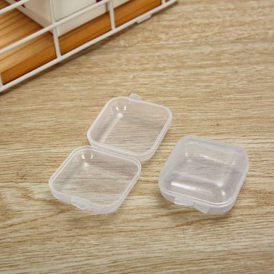 China Small Earphone Recyclable Transparent Earplug Fish Hook Ring Earring Storage Box for sale