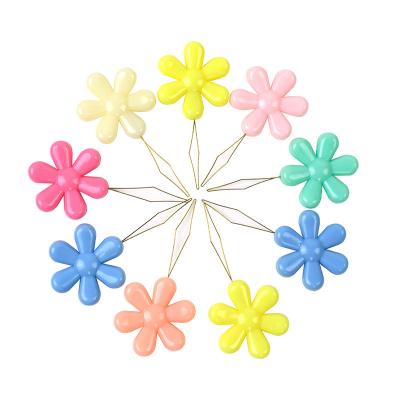 China Sewing Accessories Colorful Hand Tool Sewing Flower Shape Plastic Needle Easy Threader for sale