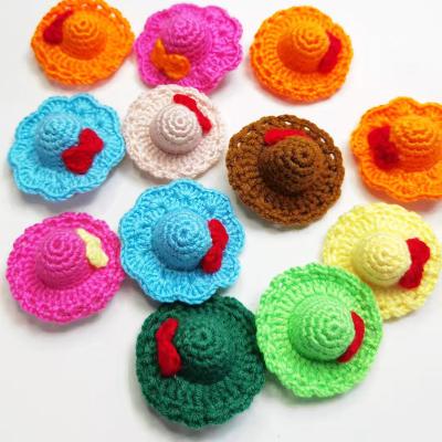 China Handmade Crochet Knitting Decorative Double Duck Clips Hair Clip DIY Hat Wool Yarn Pins 5cm Hair Clips For Woman Girl for sale