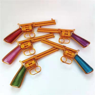 China China Handmade Colorful Aluminum Wire Handwork Metal Gun Model For Kids Play for sale