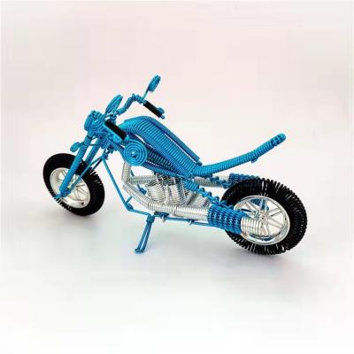 China China Handmade Colorful Aluminum Wire Handwork Metal Motorbike Motorcycle Model For Kids Play for sale