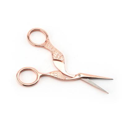 China Embroidery Hot Sale Craft Crane Shape Stainless Steel Scissors Retro for sale