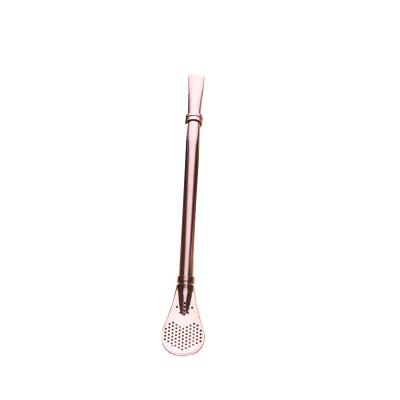 China High Quality Viable 304 Stainless Steel Straws Spoon For Drinks Bar Coffee Filter Spoon/Bombilla Tea Straws for sale