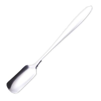 China Sustainable Stainless Steel Dessert Ice Cream Jelly Pudding Plus Yogurt Mousse Cake Fan Spoon for sale