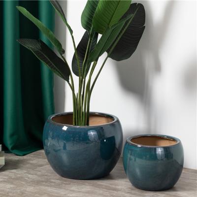 China New Design Balcony Cactus Indoor Modern Minimalist Home Garden Outdoor Round Pot Ceramic Flower Panties Pots for sale