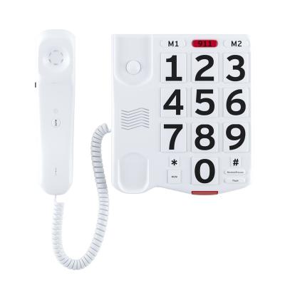 China Large SOS Modern Phone Button Landline, Fixed Attached Telephone with Instant Caller ID Function Landline for Elderly for sale