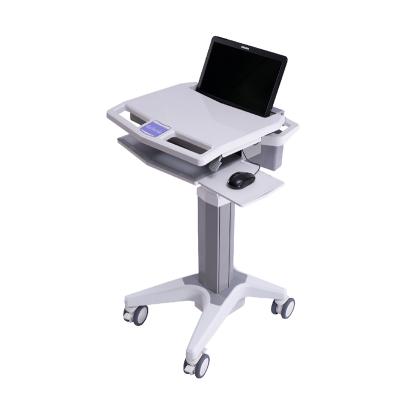 China Hospital Commercial Mobile Monitor Laptop Cart Medical Cart with Wheels for sale