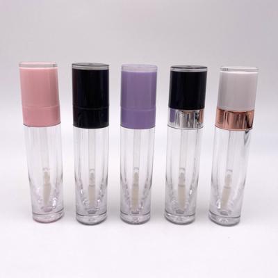 China Cosmetic Cheap Colorful Plastic Lip Gloss Tube Liquid Lipstick Container With Brush for sale