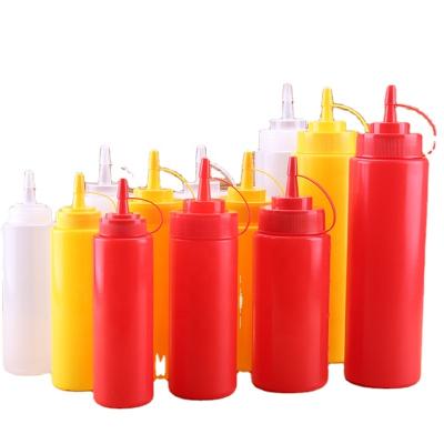 China Household Products 100ml 230ml Red Yellow White Round Jam Ketchup Jam Bottle Compression Tight Bottle for sale