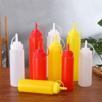 China Colorful Plastic Household Products Food Grade Squeeze Bottles Salad Dressing Bottle for sale