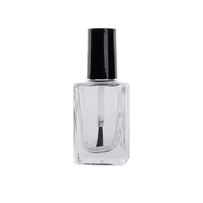 China 2021 Hot Selling Cosmetic 5ml 10ml 15ml Custom Clear Nail Polish Glass Bottle With Brush for sale