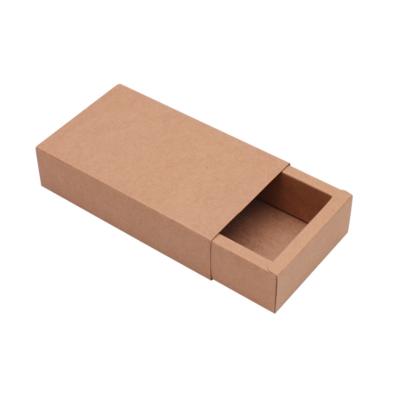 China Recyclable Recycle Cardboard Folding Rectangular Gift Packaging Box Brown Kraft Paper Mailing Box for sale