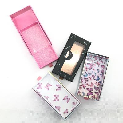 China 2021 Recyclable Hot Sale Butterfly Eyelash Box Packaging Pink Eyelash Paper Box for sale