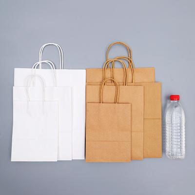 China Color Recyclable Custom Eco Friendly Custom Gift Logo Recycled Kraft Paper Shopping Paper Bags for sale