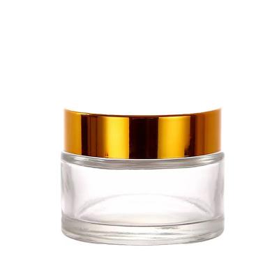 China Cosmetic Customized Clear Glass Cream Jar 5g, 10g, 15g, 20g, 30g, 50g, 60g for sale