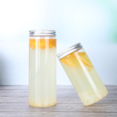 China Plastic Beverage 250ml 350ml 400ml 500ml PET Bottle Plastic Juice Bottle Beverage Bottle With Aluminum Cap for sale