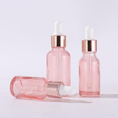 China Good Cosmetics Choose Cheap 5ml 10ml 15ml 20ml 30ml 50ml 100ml Rose Gold Glass Dropper Essential Oil Bottle for sale