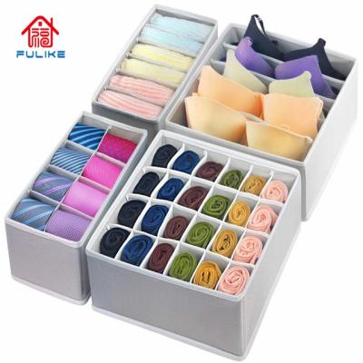 China Foldable Plastic Drawers Tissue Storage Box Divider Underwear Underwear Storage Bags Drawers for sale