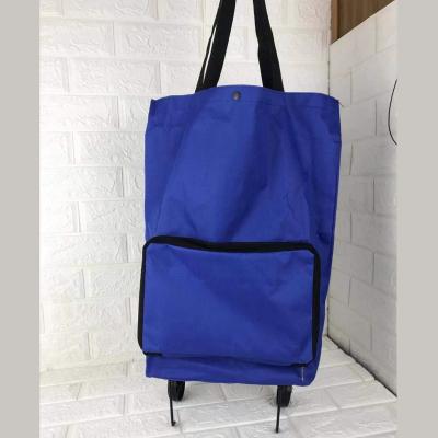 China Eco - Friendly Folding Wheel Bag Oxford Shopping Bag Large Portable Shopping Storage Bag for sale