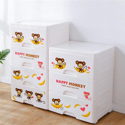 China Plastic Baby Wardrobe Drawer Receipt Cabinet Storage Box (Waist) Adjustable Children's Plastic Cartoon Underwear Baby Wardrobe for sale