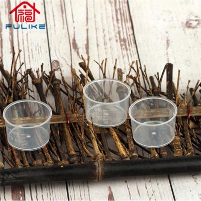 China Small Viable Plastic Liquid Measuring Cup Graduated Cups Scale Transparent Cups 10ml Clear Measuring Tools for sale