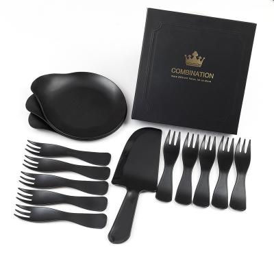 China Biodegradable; Party Disposable Eco Friendly Durable Cutlery Set Disposable Plastic Fork Spoon Set for sale