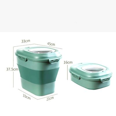 China 2021 China Made Collapsible Insect Repellent Folding Dog Food Storage Bucket Storage Box for sale