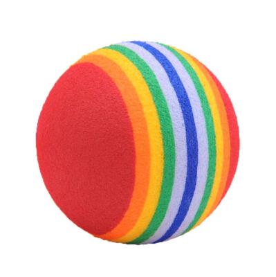 China Viable Best Selling Elastic Washing Ball For Pets Foam Cotton Ball Cat Toy Colorful Color Cat Toy Ball for sale