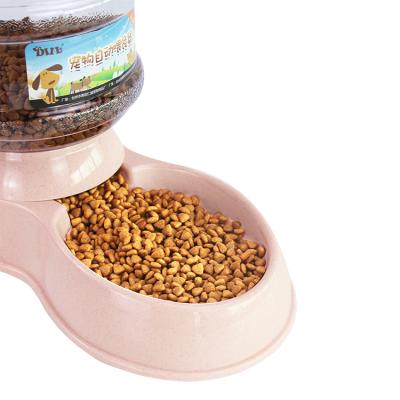 China Automatic Pet Feeding Feeder Plastic Automatic Pet Product Dog Bowl Cat Food Water Dispenser for sale