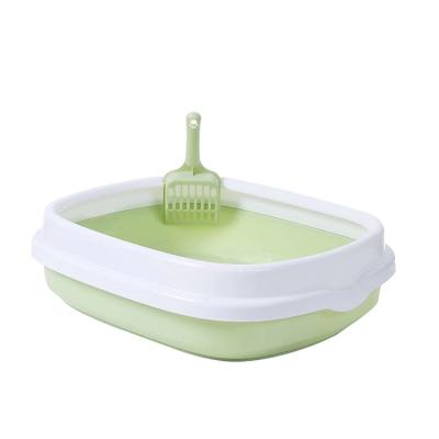 China Plastic Indoor Pet Viable Cat Litter Box With Shovel Cat Litter Box For Free Sifting Cat for sale