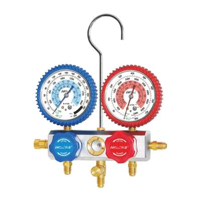 Китай Air Conditioning Pressure Gauge Set R134a Manifold With Charging Hoses продается