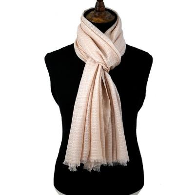 China Designer Stoles Jacquard Scarf Merino Wool Scarf Muffler Scarf for sale