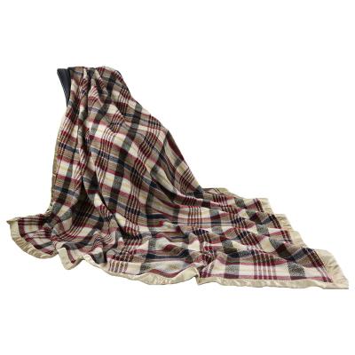 China PORTABLE Checked Wool Blanket Fashion Throw Blanket Custom Throw Blanket for sale