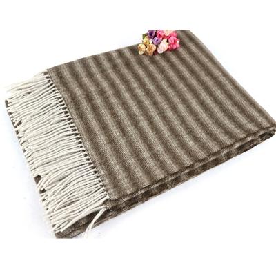 China PORTABLE Woven Stripe Blanket Scarf Shawl Blankets Wholesale Wool Blanket for sale