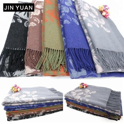 China High quality jacquard factory tassel pashmina cashmere for sale