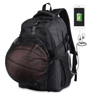 China With USB Basketball Backpack Oxford University Students Backpack Sports Bag for sale